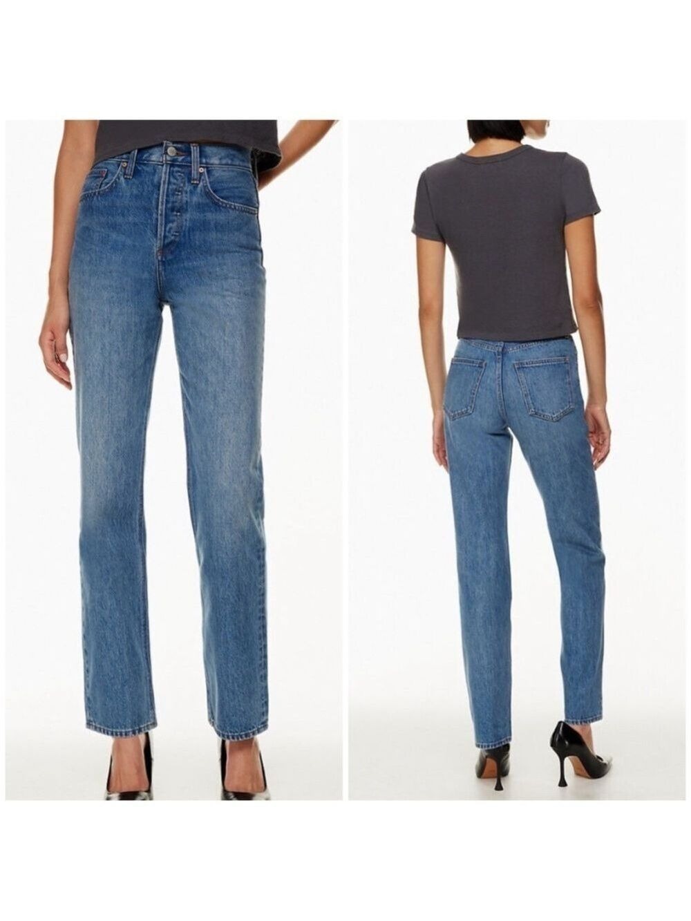 Aritzia Denim Forum The 90's Joni High Rise Loose Jeans 4 Years Retro Mid Blue